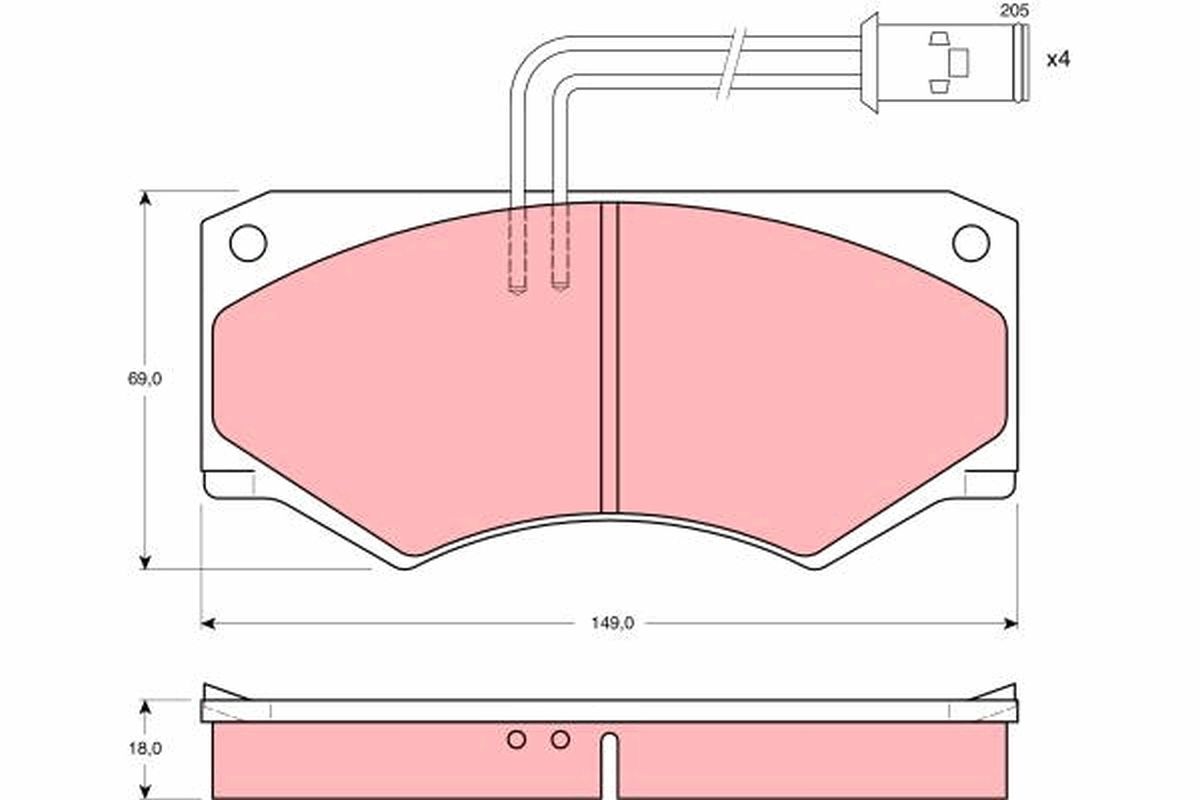 Гальмівні колодки дискові TRW GDB390 - zapix