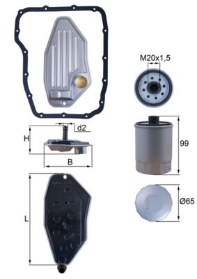 Фільтр АКПП MAHLE HX276KIT - zapix