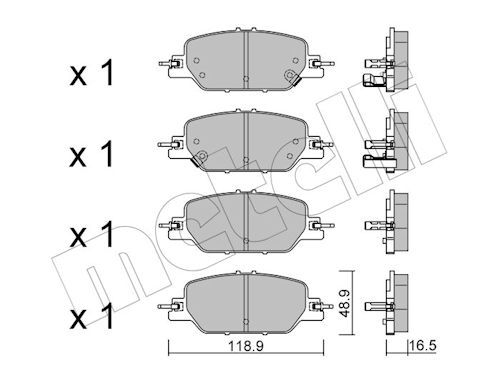Гальмівні колодки дискові METELLI 2211540 - zapix