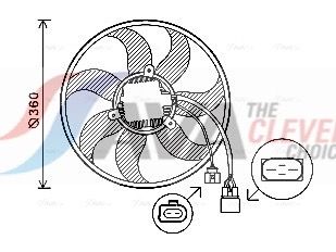 Вентилятор системи охолодження AVA QUALITY COOLING VN7537 - zapix