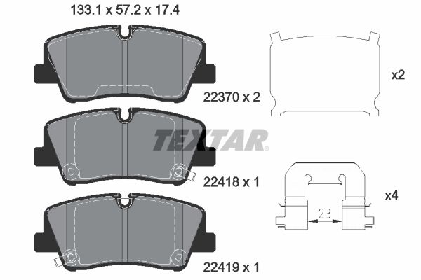 Гальмівні колодки дискові TEXTAR 2241801 - zapix