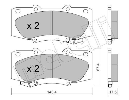 Гальмівні колодки дискові METELLI 2209370 - zapix