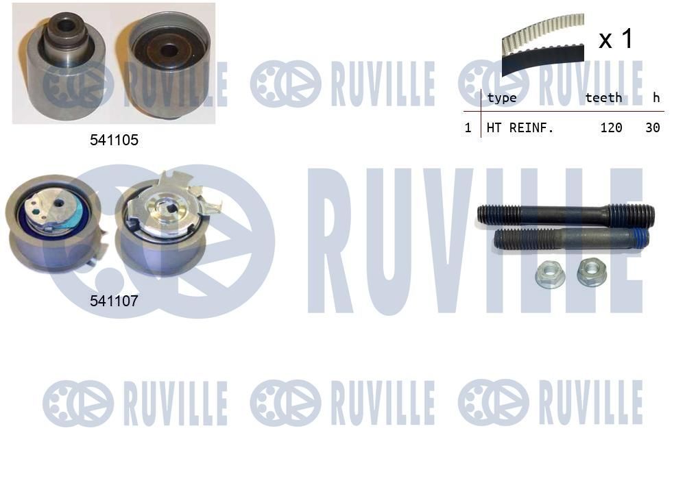 Комплект ременя ГРМ RUVILLE 550061