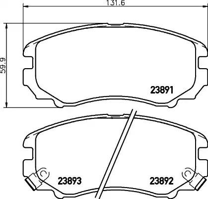 Гальмівні колодки дискові NISSHINBO NP6003 - zapix
