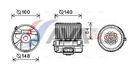 Вентилятор салону AVA QUALITY COOLING PE8369 - zapix