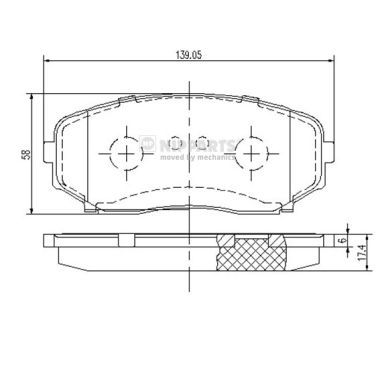 Гальмівні колодки дискові NIPPARTS N3603070 - zapix