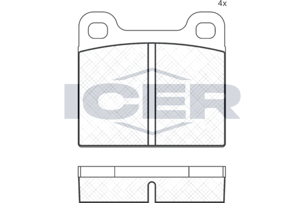 Тормозные колодки дисковые ICER 180162
