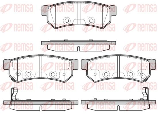 Гальмівні колодки дискові REMSA 104812 - zapix