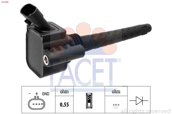 Котушка запалювання FACET 96449 - zapix