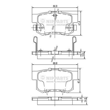 Гальмівні колодки дискові NIPPARTS J3614008 - zapix