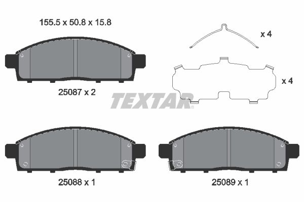 Гальмівні колодки дискові TEXTAR 2508703