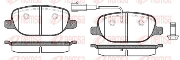 Гальмівні колодки дискові REMSA 087802 - zapix