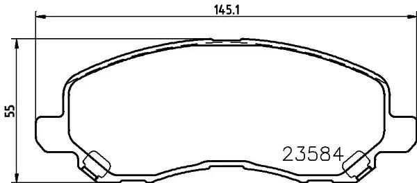 Гальмівні колодки дискові NISSHINBO NP3009 - zapix