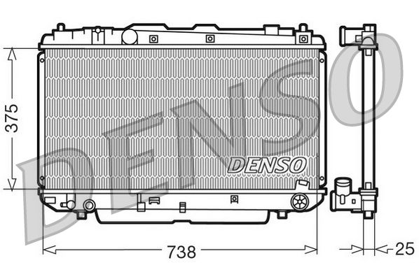 Радіатор охолодження двигуна DENSO DRM50021 - zapix