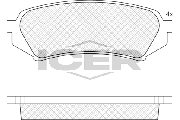 Тормозные колодки дисковые ICER 181734