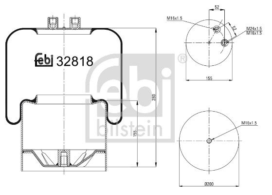 Пневматична підвіска FEBI BILSTEIN 32818 - zapix