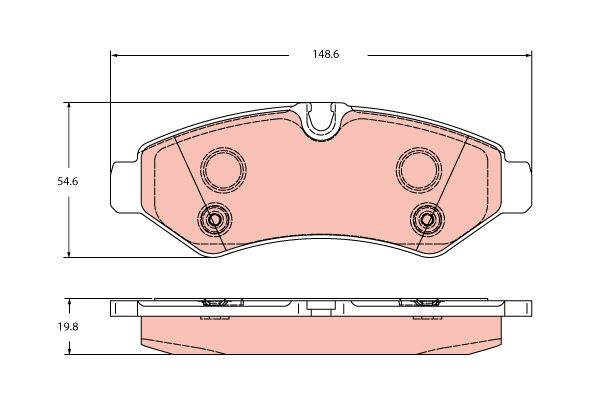 Гальмівні колодки дискові TRW GDB2422 - zapix