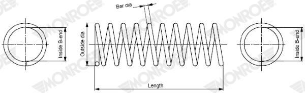 Пружина підвіски MONROE SP2750 - zapix