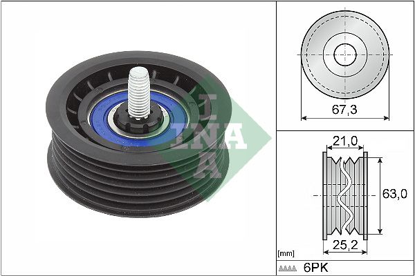 Обвідний ролик ременя приводного SCHAEFFLER INA 532090610 - zapix