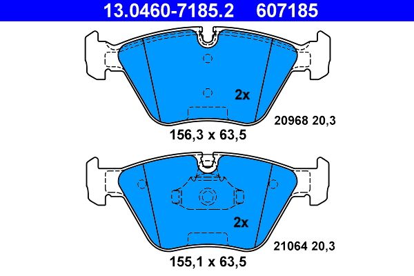Гальмівні колодки дискові ATE 13046071852 - zapix