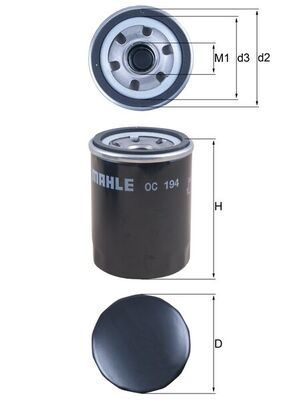 Оливний фільтр MAHLE OC194 - zapix