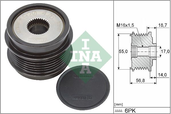 Муфта генератора SCHAEFFLER INA 535034110 - zapix
