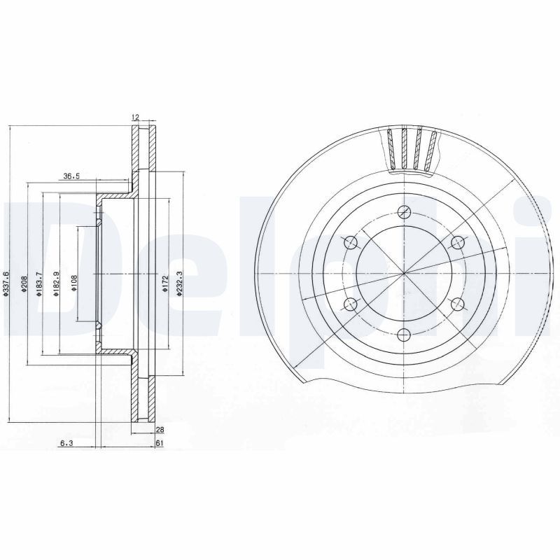 Тормозной диск DELPHI BG4052