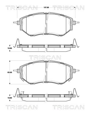 Гальмівні колодки дискові TRISCAN 811068182 - zapix