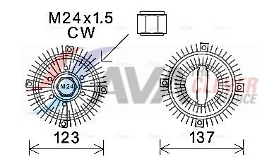 Муфта вентилятора охолодження AVA QUALITY COOLING FDC446 - zapix