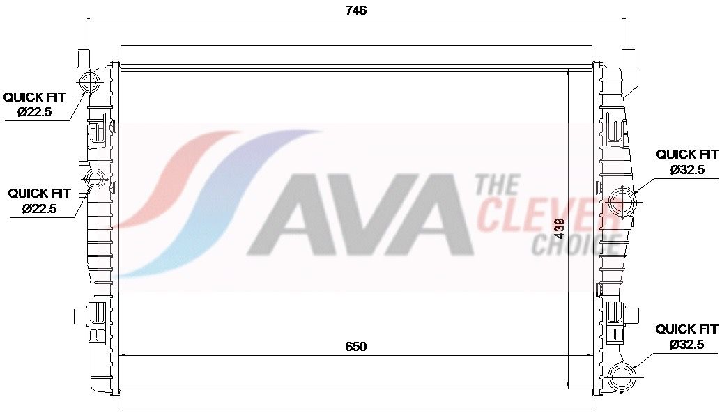 Радіатор охолодження двигуна AVA QUALITY COOLING VN2461 - zapix