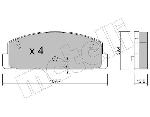 Гальмівні колодки дискові METELLI 2203021 - zapix