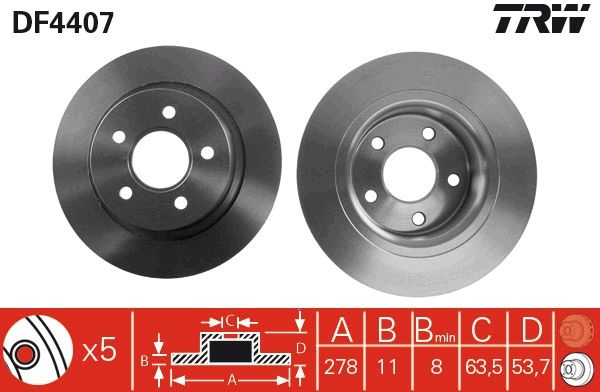 Гальмівний диск TRW DF4407 - zapix