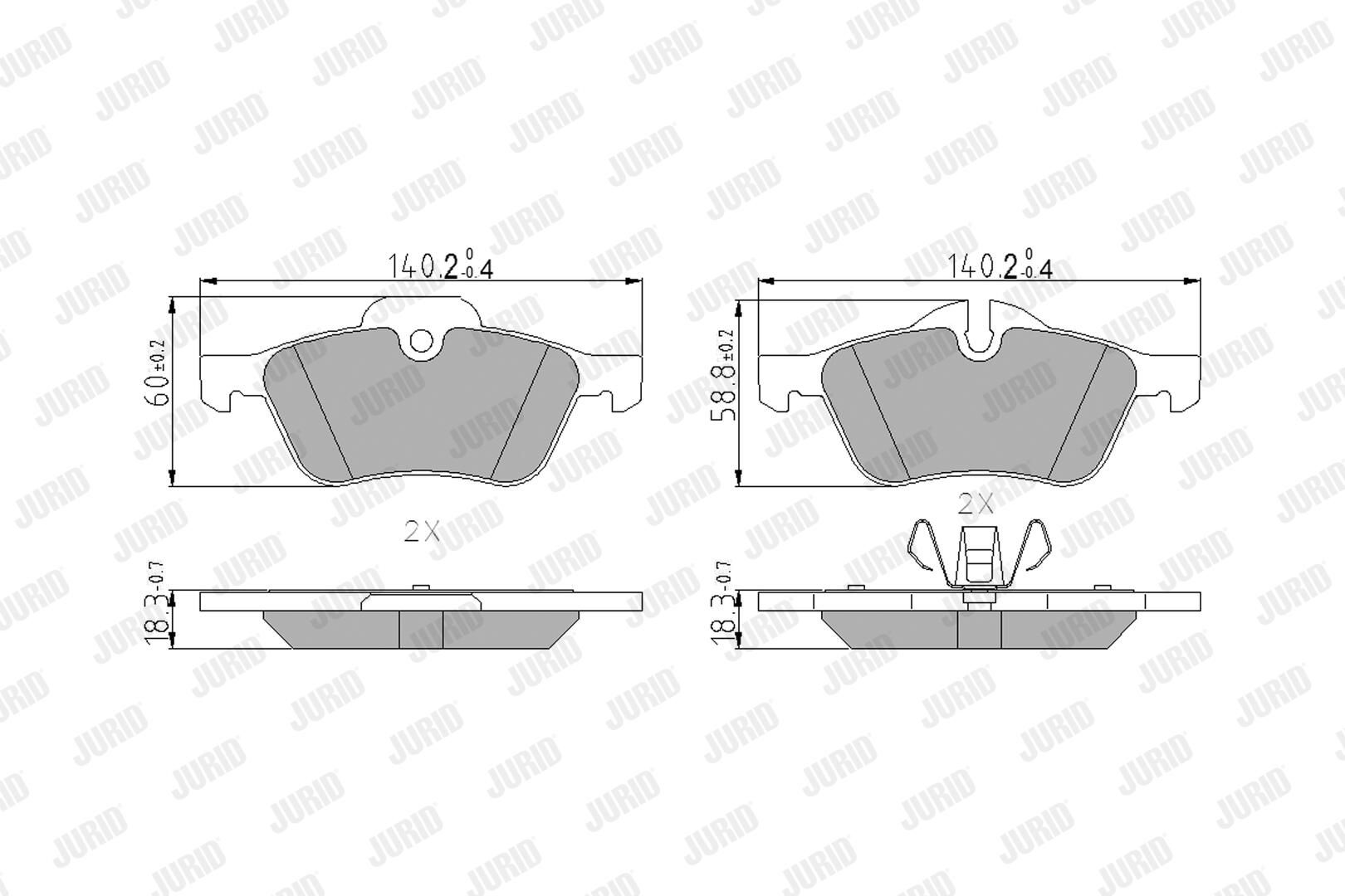 Гальмівні колодки дискові JURID 571992J - zapix