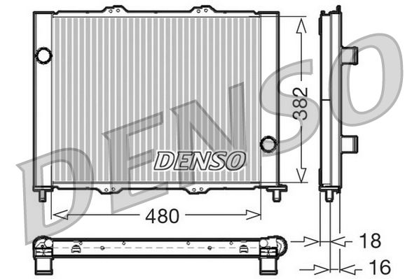 Радіатор охолодження двигуна DENSO DRM23099 - zapix