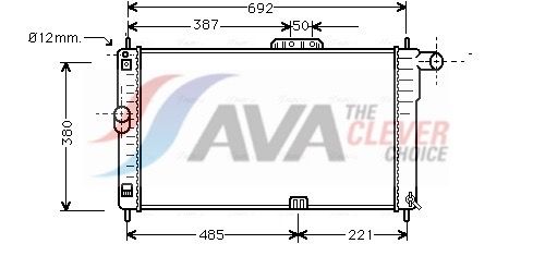 Радіатор охолодження двигуна AVA QUALITY COOLING DWA2004 - zapix