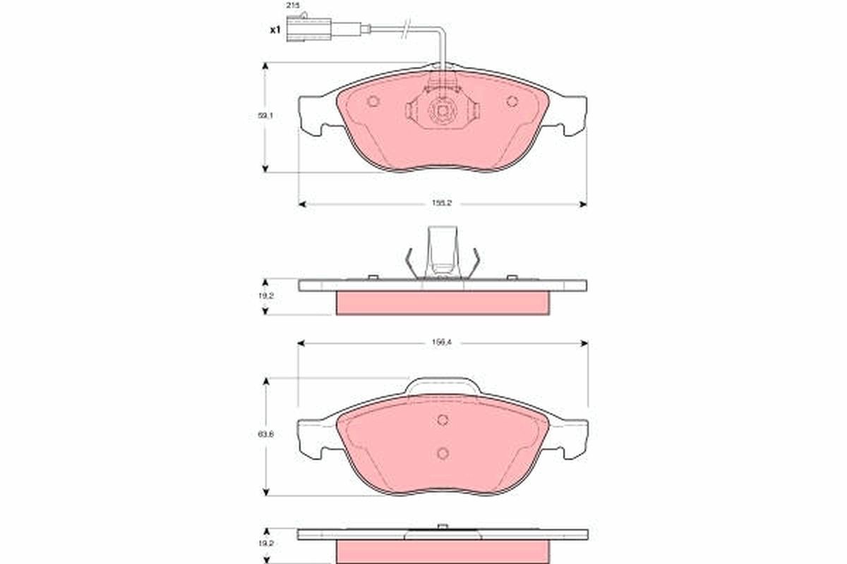 Гальмівні колодки дискові TRW GDB1444 - zapix