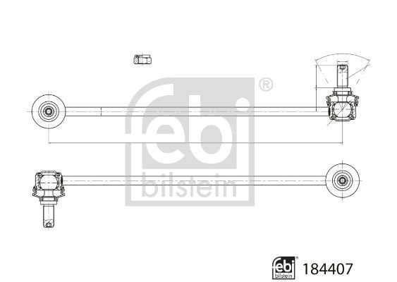Тяга стабілізатора FEBI BILSTEIN 184407 - zapix