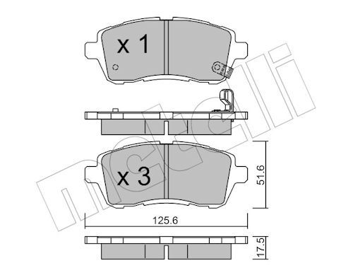 Гальмівні колодки дискові METELLI 2207930 - zapix