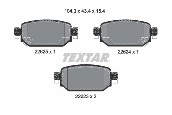 Гальмівні колодки дискові TEXTAR 2262301
