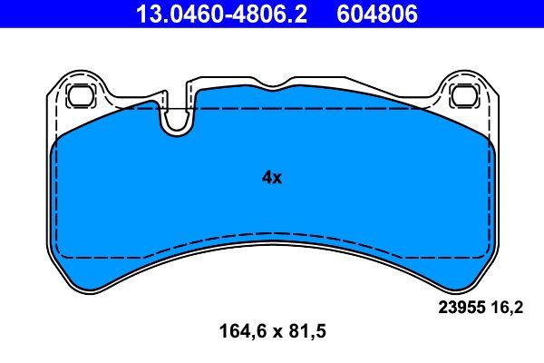 Гальмівні колодки дискові ATE 13046048062 - zapix