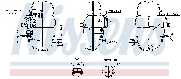 Розширювальний бачок NISSENS 996237 - zapix