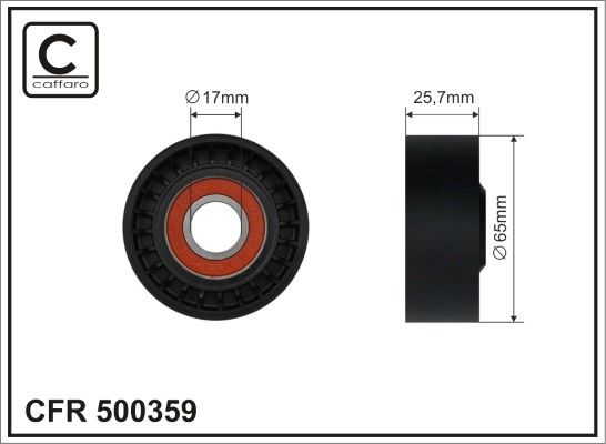 Ролик натяжний ременя приводного CAFFARO 500359 - zapix