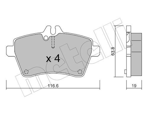 Гальмівні колодки дискові METELLI 2206460 - zapix