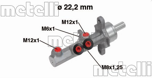 Головний гальмівний циліндр METELLI 050721 - zapix
