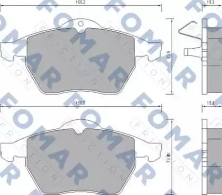 Гальмівні колодки дискові FOMAR FRICTION FO628781 - zapix