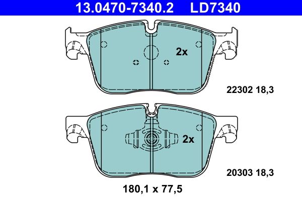 Гальмівні колодки дискові ATE 13047073402 - zapix