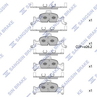 Тормозные колодки дисковые HI-Q SP4111
