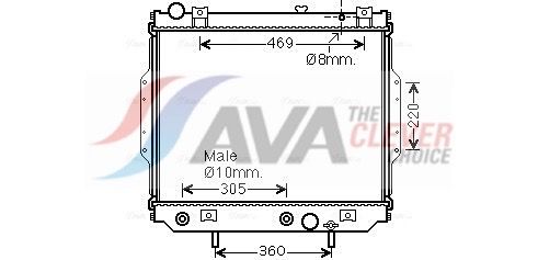 Радіатор охолодження двигуна AVA QUALITY COOLING JE2071 - zapix