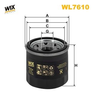 Оливний фільтр WIX FILTERS WL7610