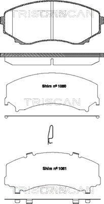 Гальмівні колодки дискові TRISCAN 811050022 - zapix